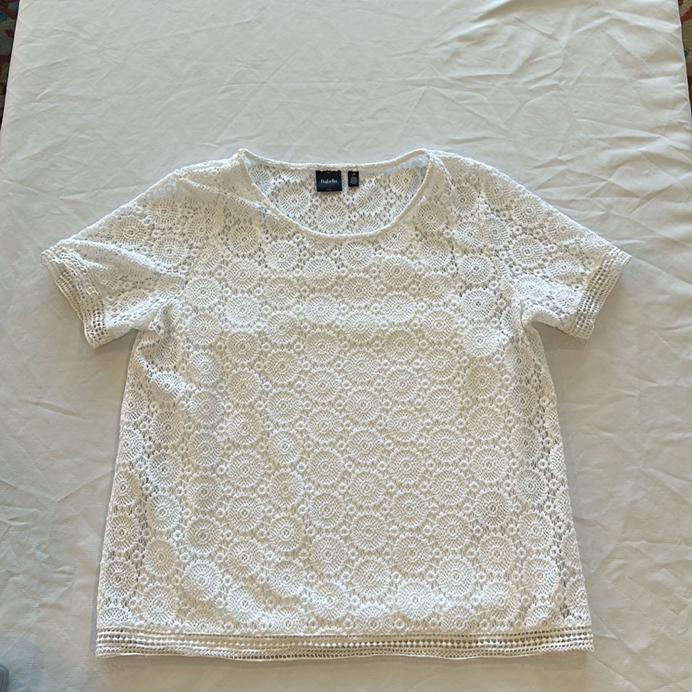 Rafaelle women’s large crochet top super cute excellent condition